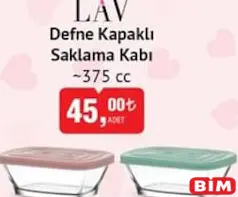 LAV DEFNE KAPAKLI SAKLAMA KABI 375 CC